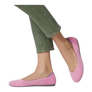 Rothy's The Flat Pink Begonia Ballet Shoes Sustainable Knit Support